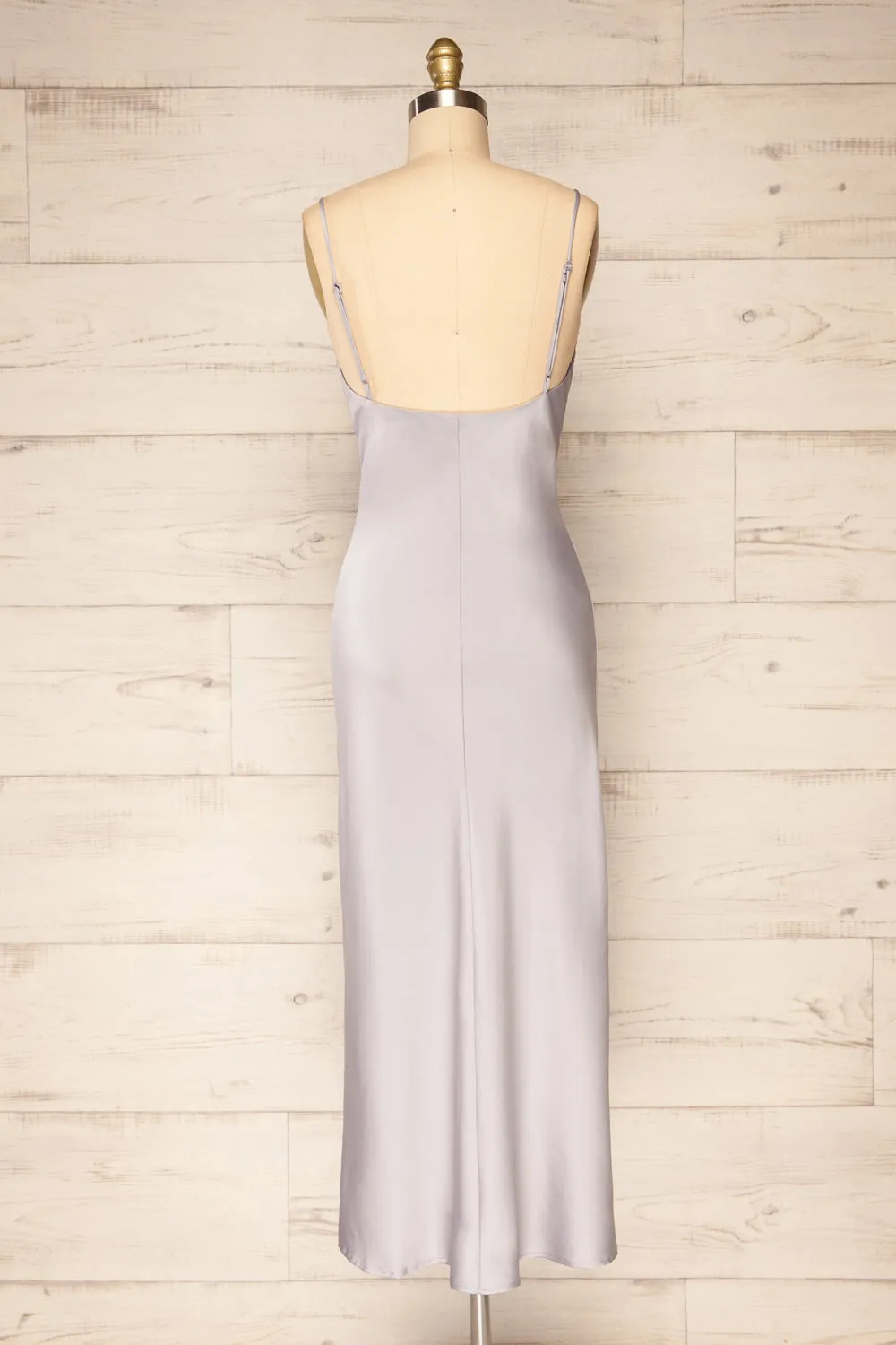 Rontie Grey | Midi V-Neck Slip Dress