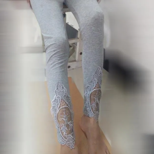 S- 7XL plus size leggings women leggings lace decoration white leggings size 7XL 6XL 5xl 4xl 3xl xxl xl L M S custom made