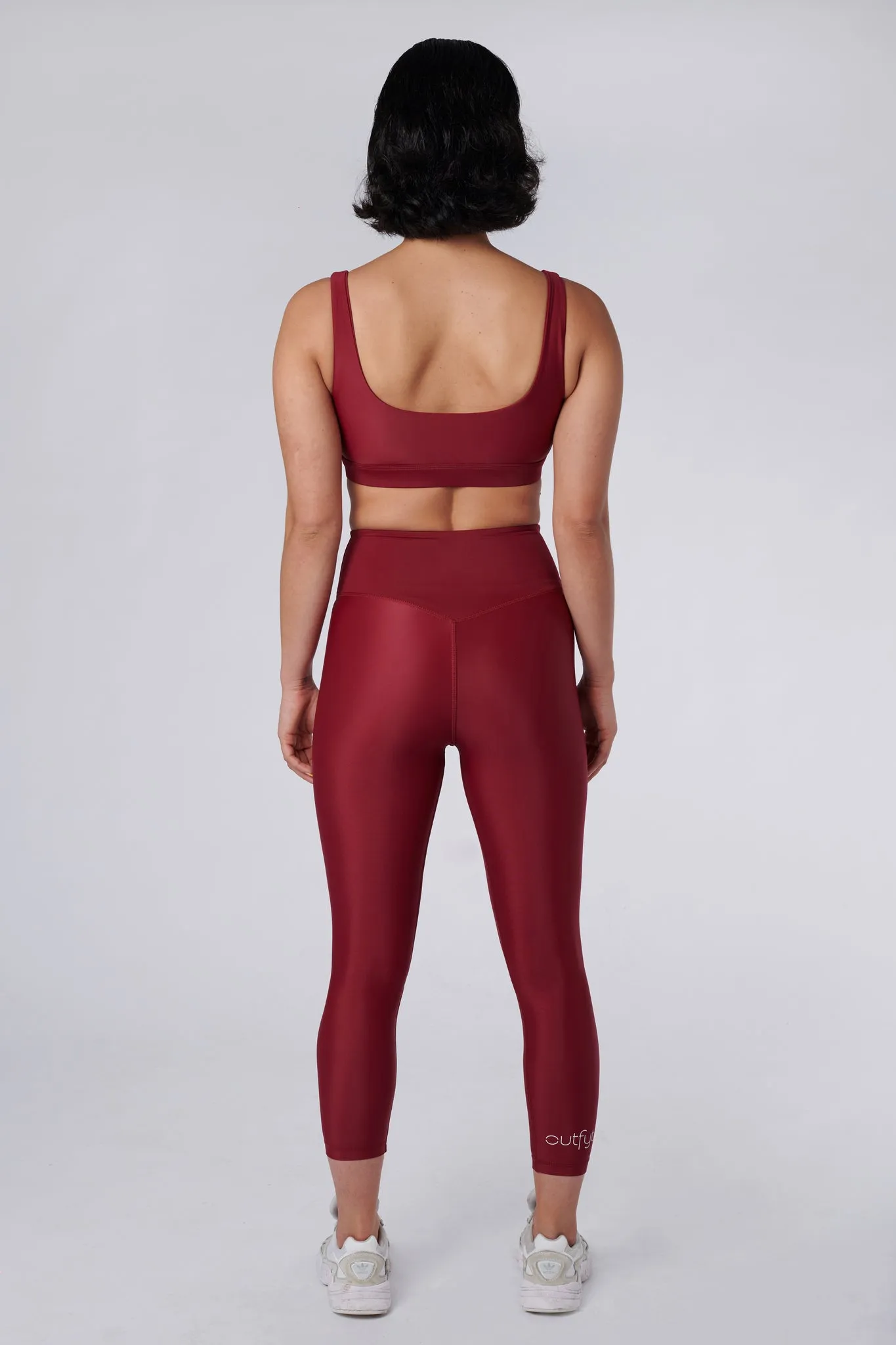 Sage High Waisted Leggings | Recycled Nylon | Wine