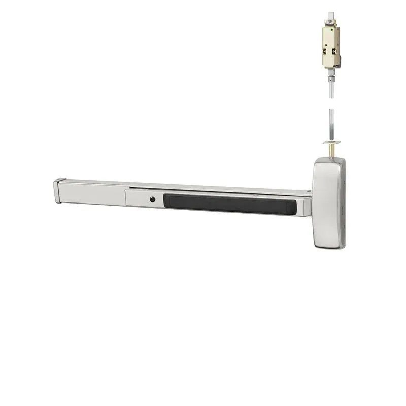 Sargent NB-AD8610J Concealed Vertical Rod Exit Device, 37-42" W Door, Exit Only, Multi-Function, LBR, For 1 3/4" TK  Alum Dr, 84" up to 96" Door Ht