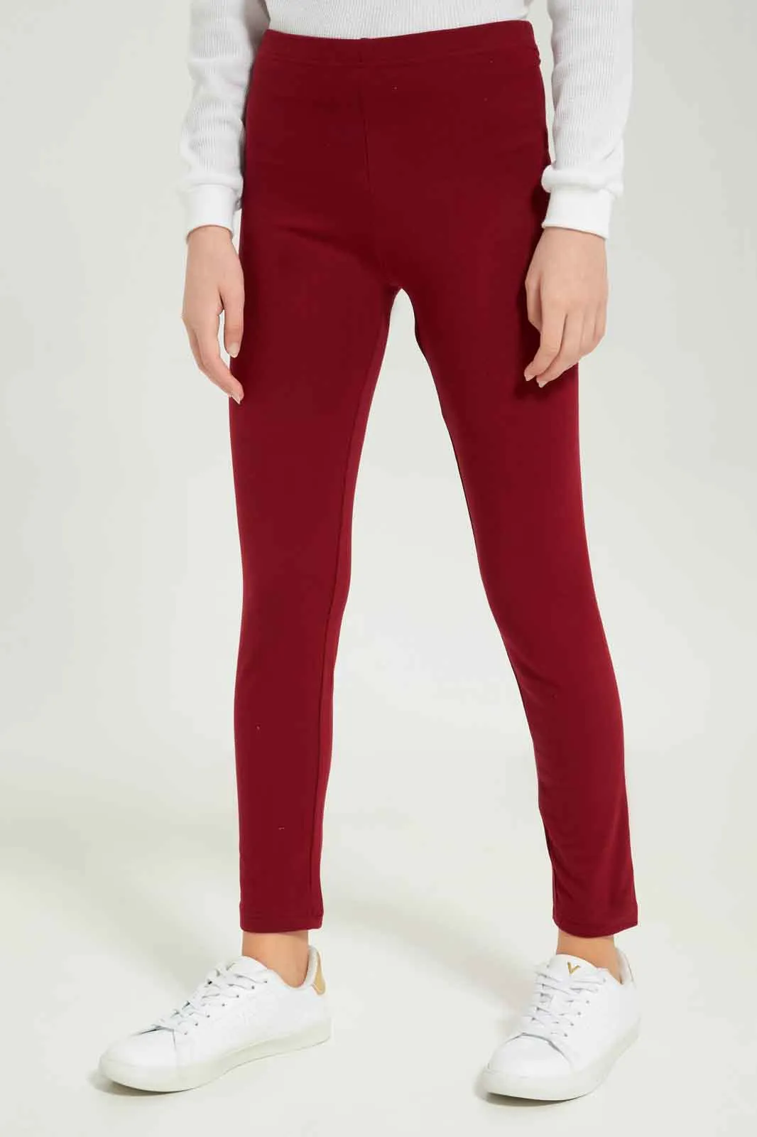 Senior Girls Burgandy Leggings