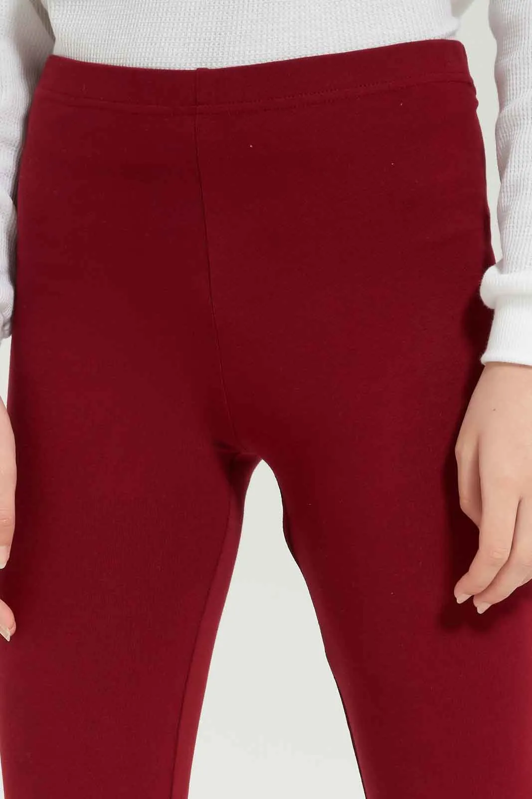 Senior Girls Burgandy Leggings