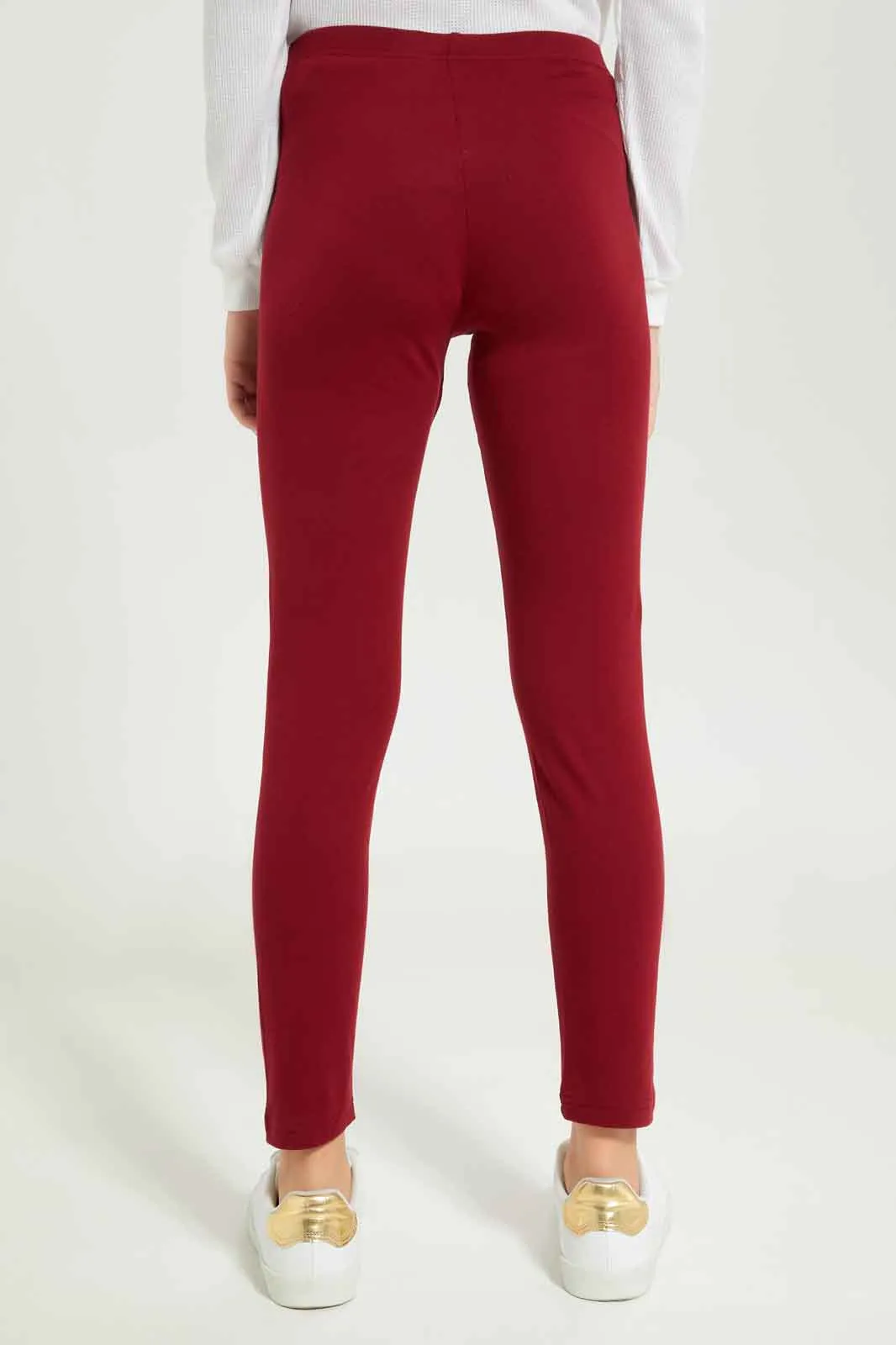 Senior Girls Burgandy Leggings