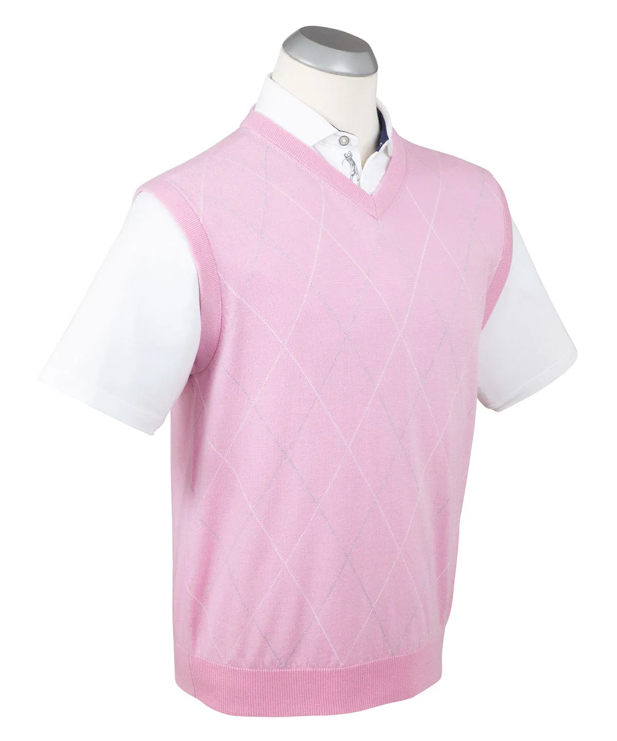 Signature Merino Argyle V-Neck Vest