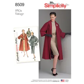 Simplicity Pattern 8509 Misses' Vintage Coat or Jacket