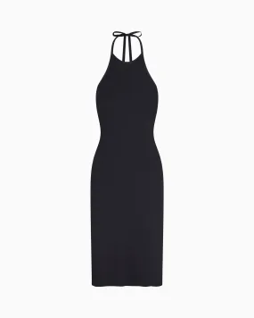 Smooth Stretch Halter Tunic | Black