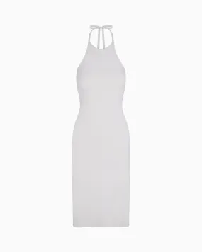 Smooth Stretch Halter Tunic | Light Grey