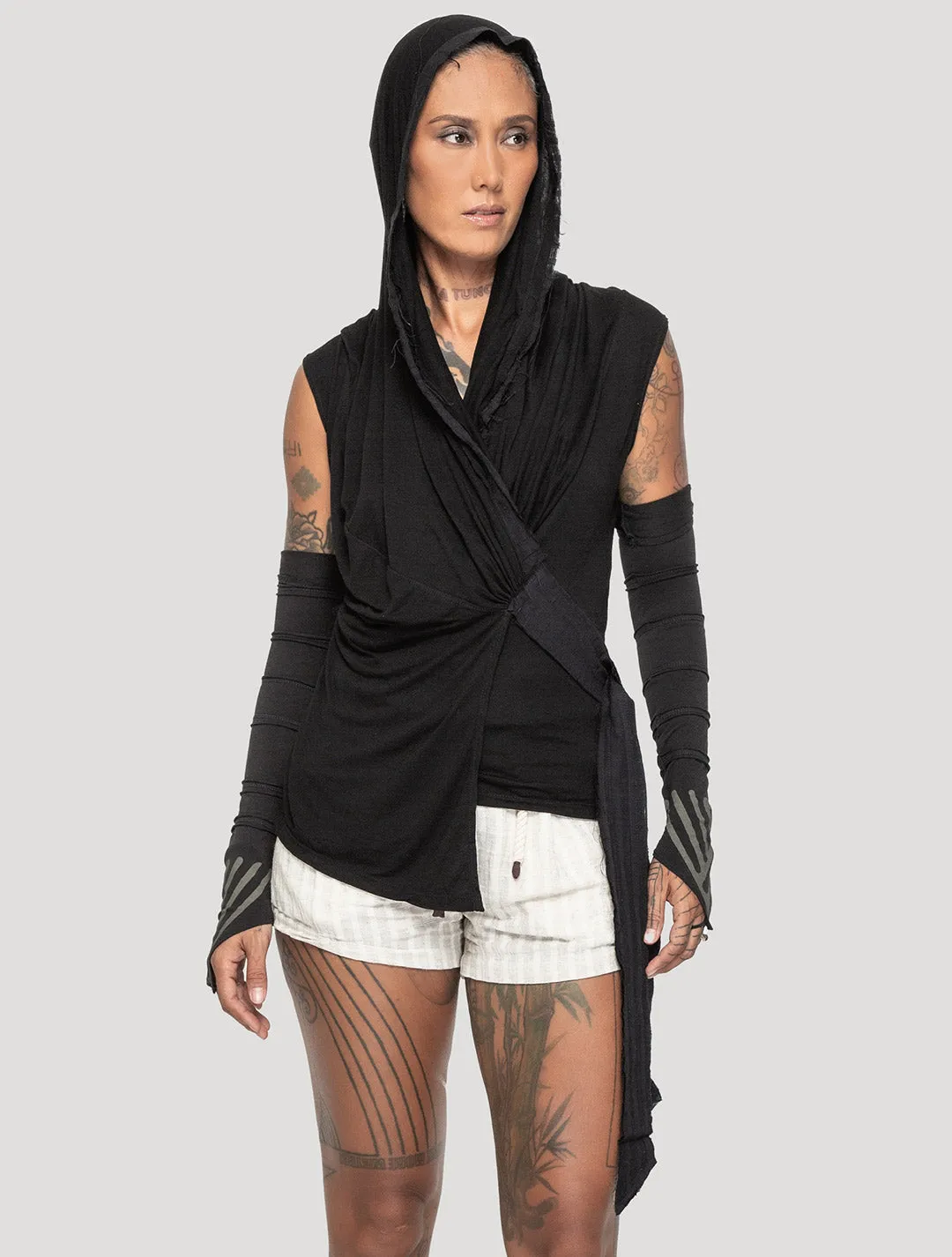 Sorcerer Hooded Wrap Top