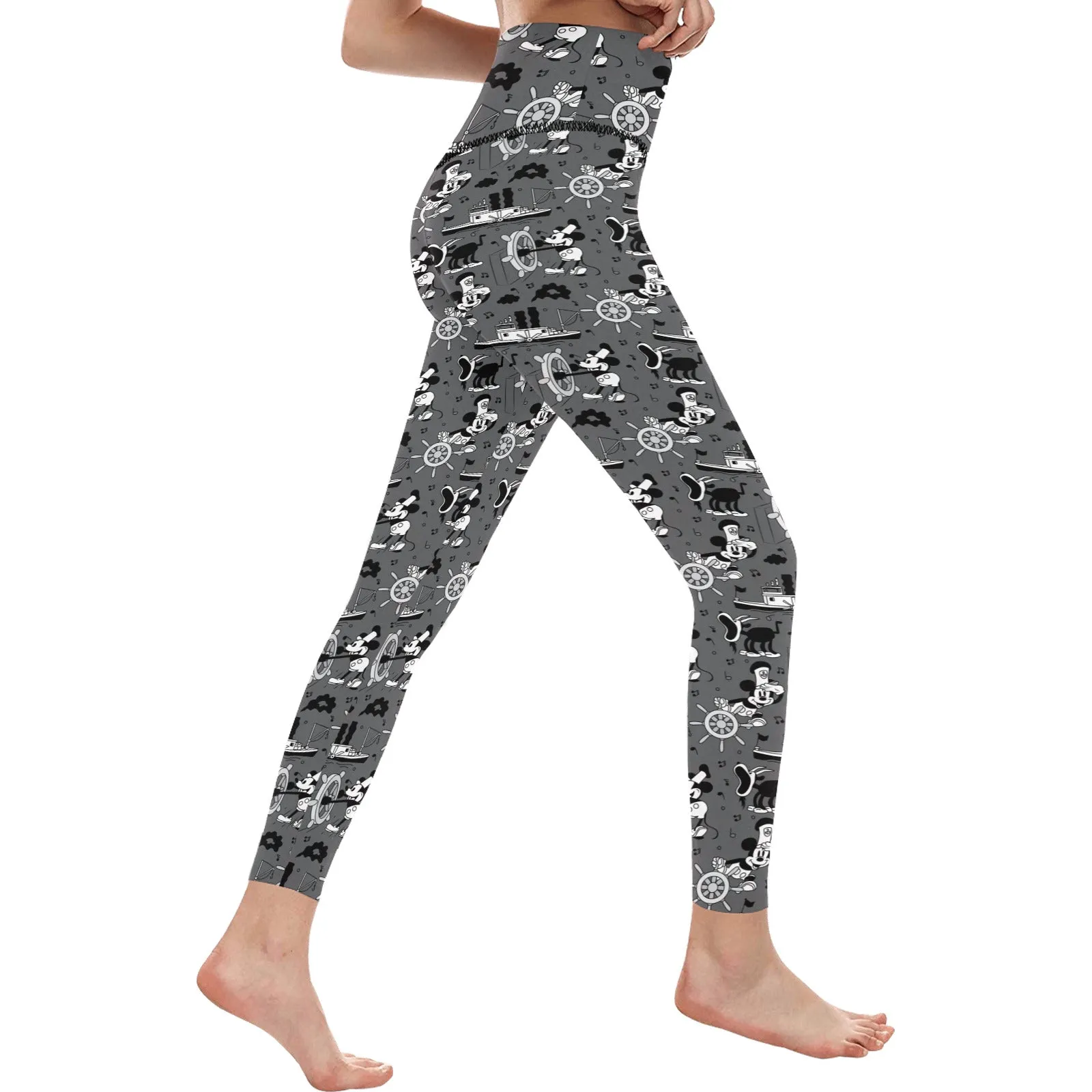 Steamboat Mickey Women's Athletic Leggings