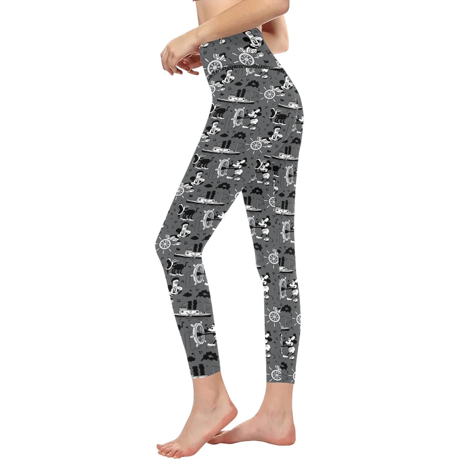 Steamboat Mickey Women's Athletic Leggings