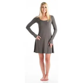 Strength Long Sleeve Bamboo Dress - Gray