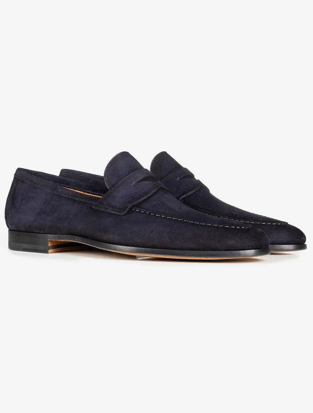 Suede Slip On Loafer Navy