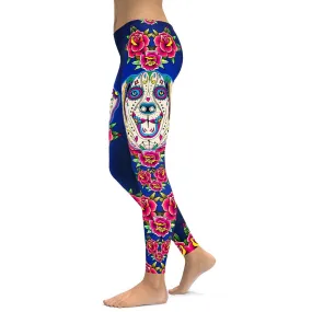 Sugar Skull Labrador Leggings