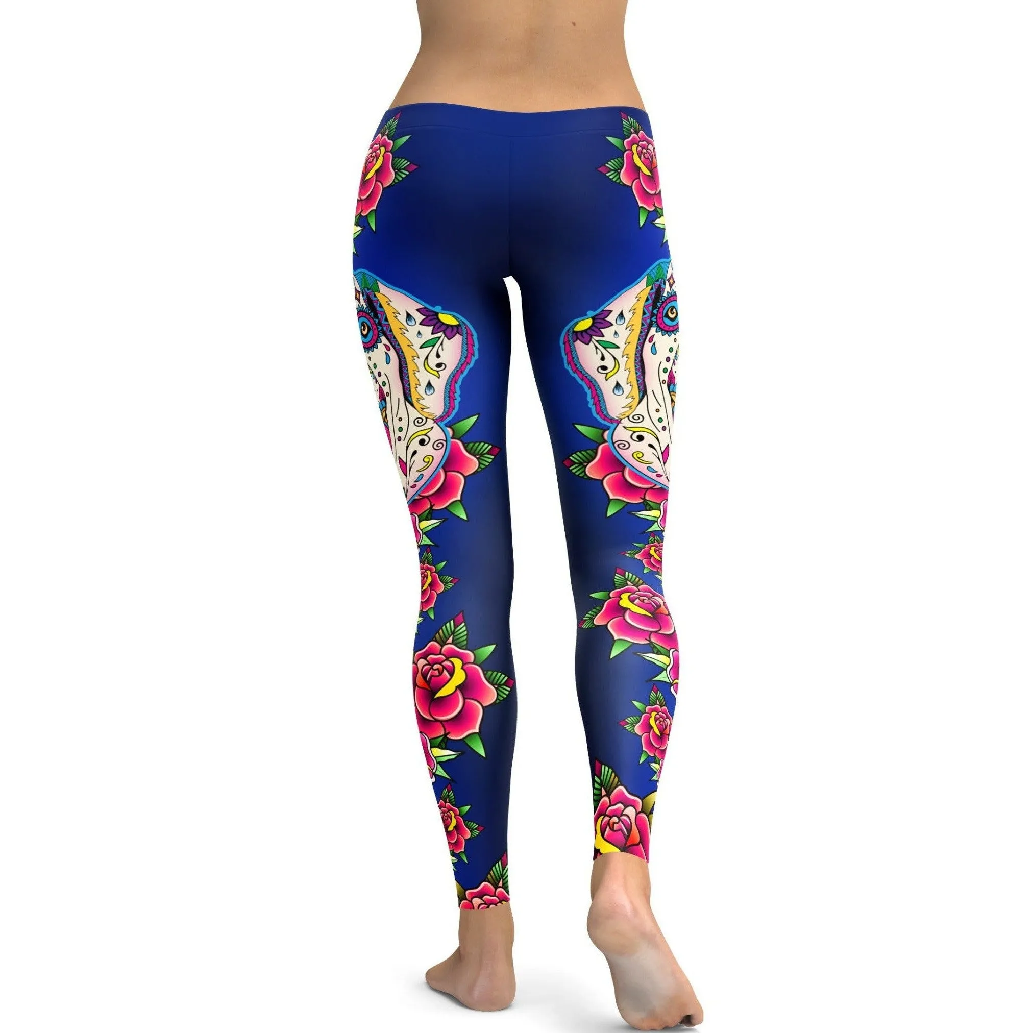 Sugar Skull Labrador Leggings