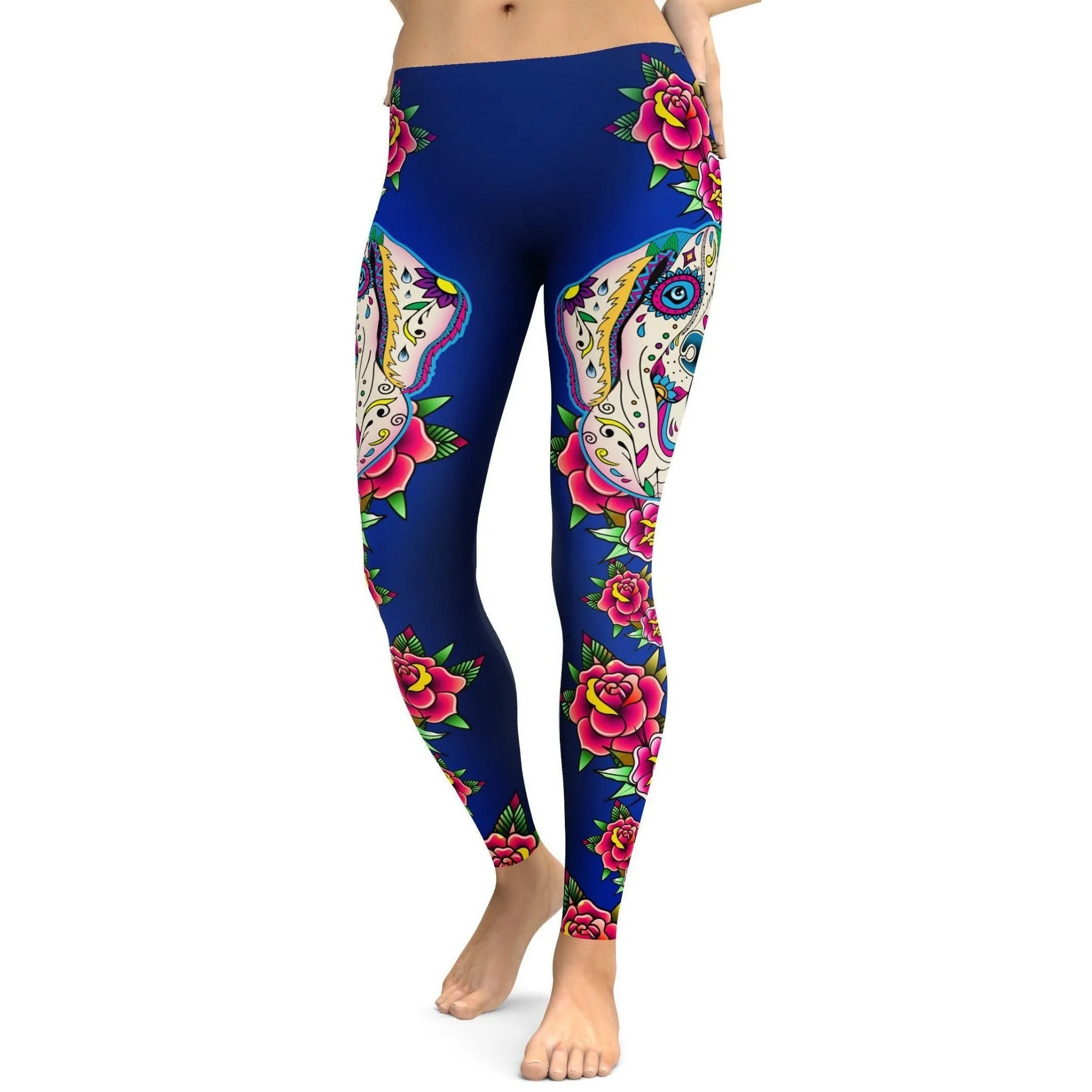 Sugar Skull Labrador Leggings