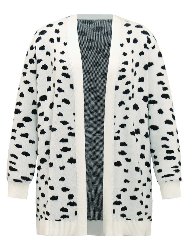 Supersoft Essentials Dot Print Open Front Cardigan