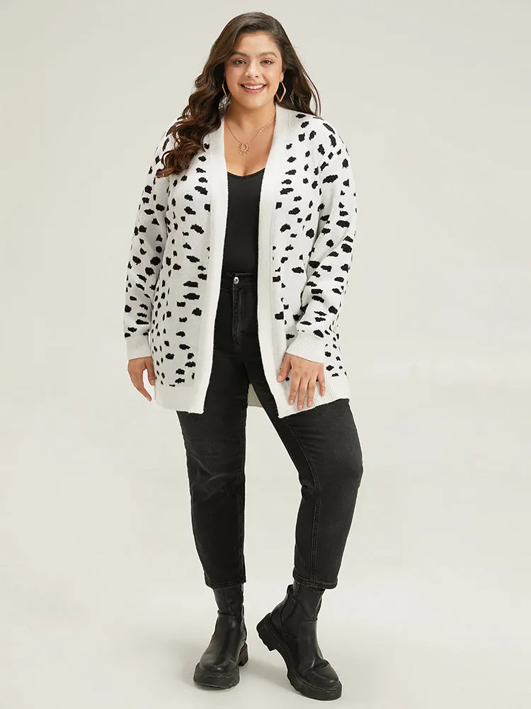 Supersoft Essentials Dot Print Open Front Cardigan