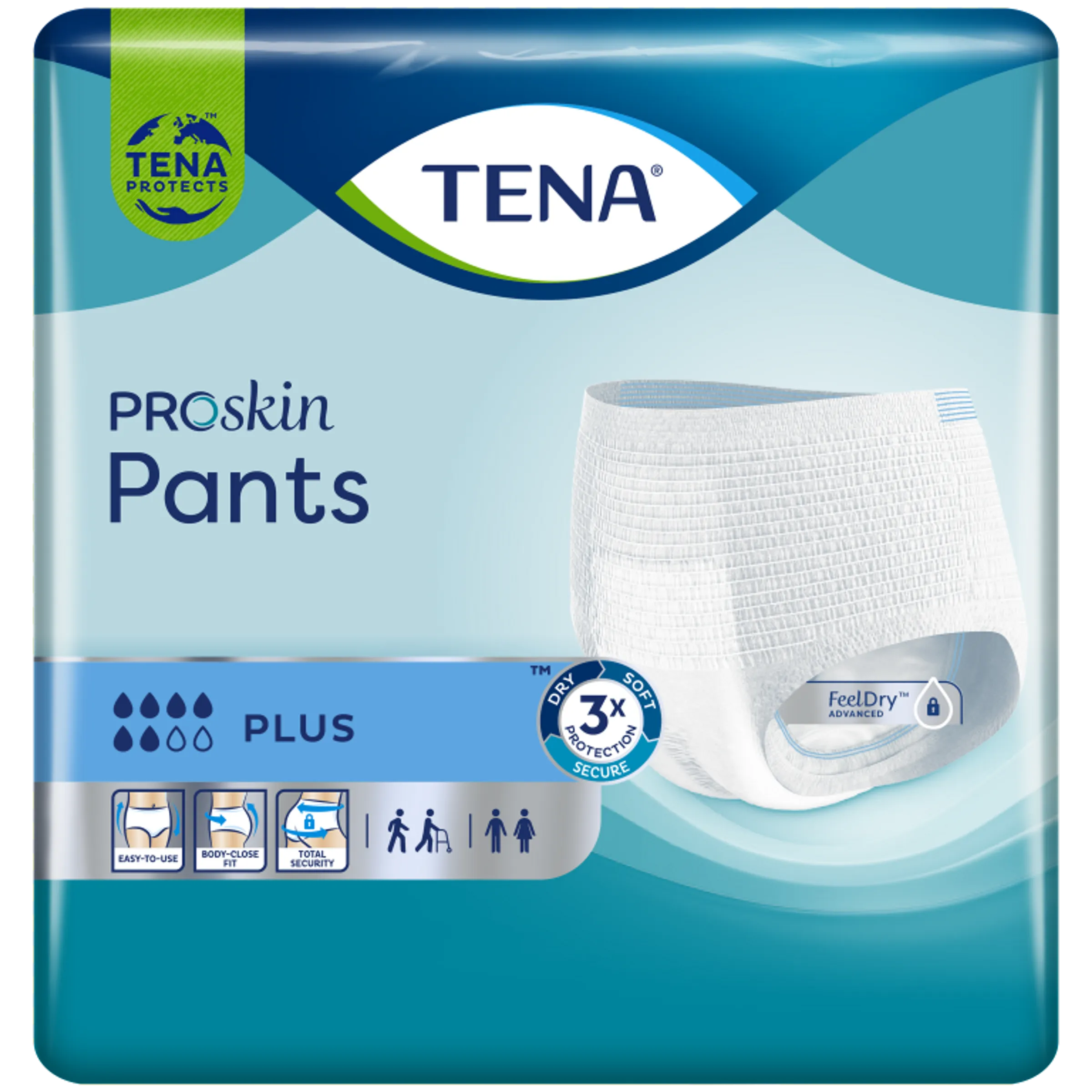 Tena Proskin Pants Plus XS 14 - Comfortabele incontinentiebroekjes met hoge absorptie