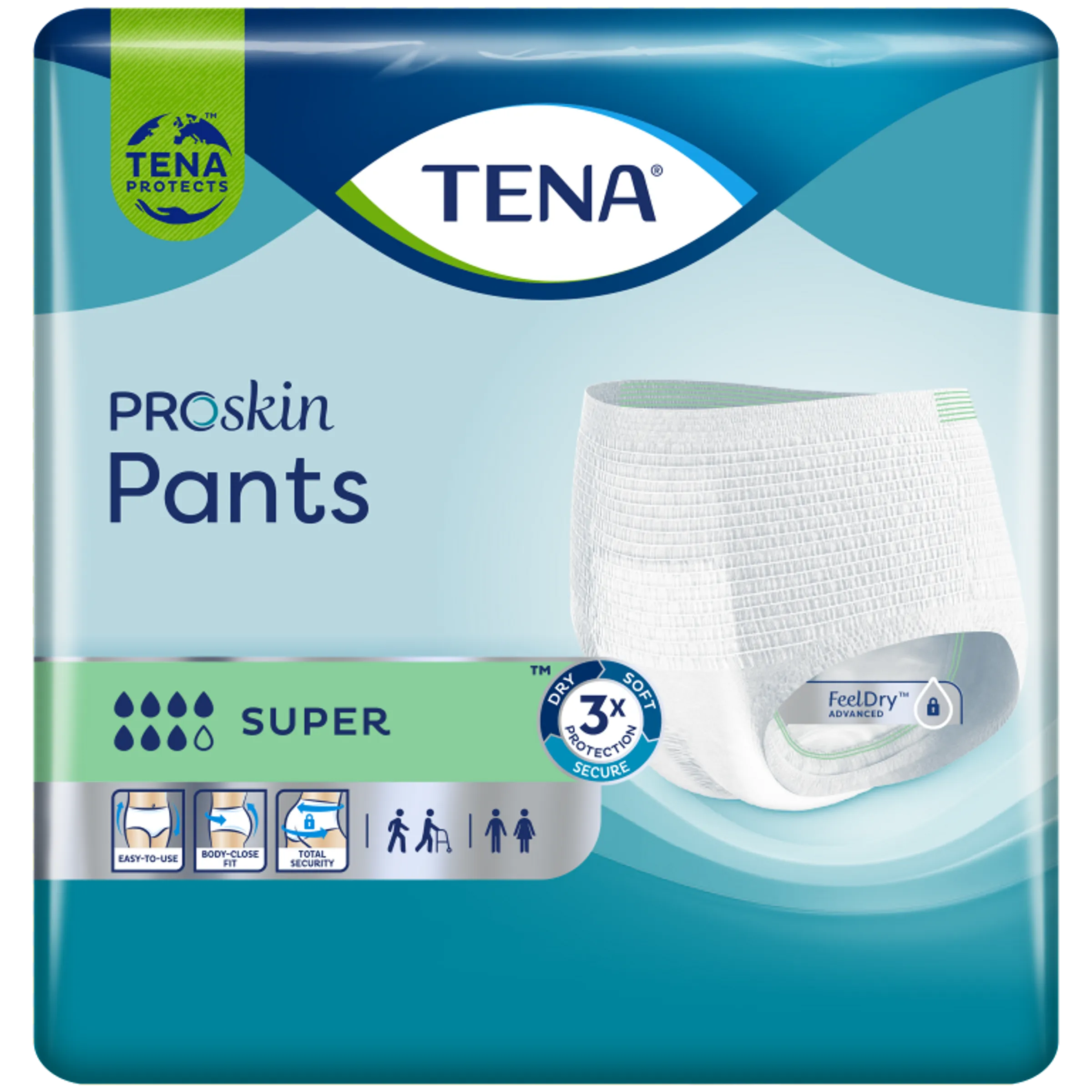 Tena Proskin Pants Super Small 12 - Superieure absorptie, ademend & comfortabel voor dag en nacht