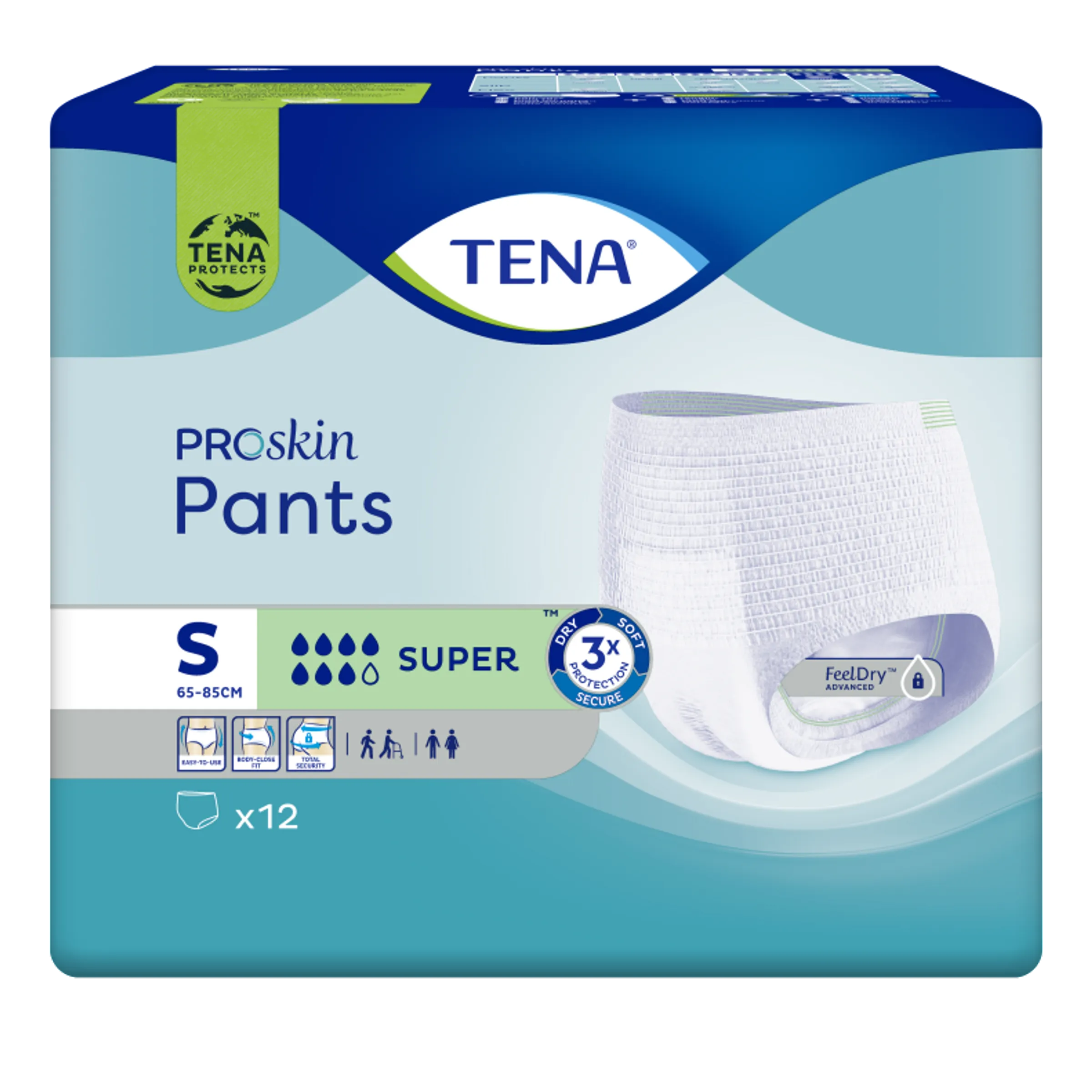 Tena Proskin Pants Super Small 12 - Superieure absorptie, ademend & comfortabel voor dag en nacht