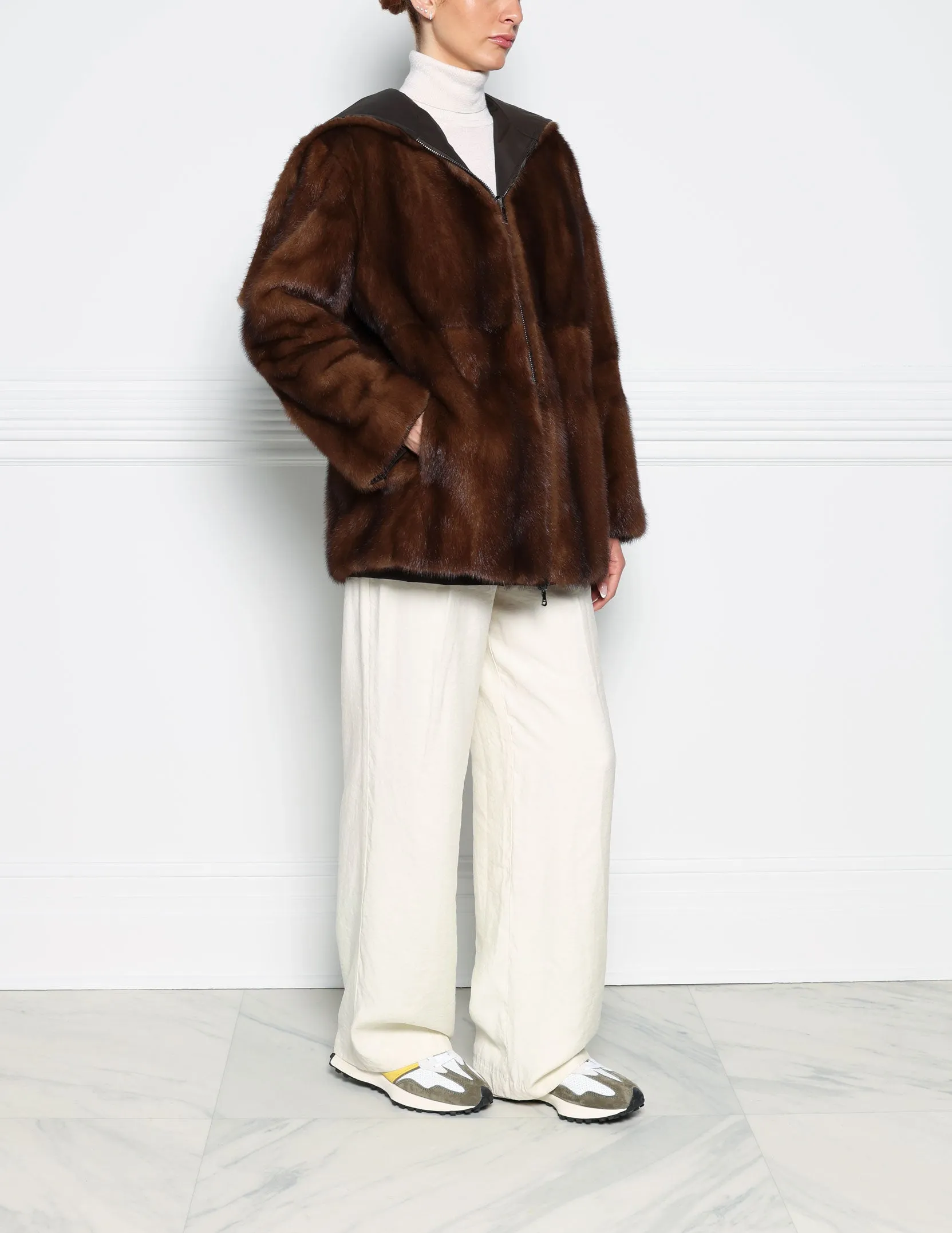 The Stadium Reversible Mink Fur Coat