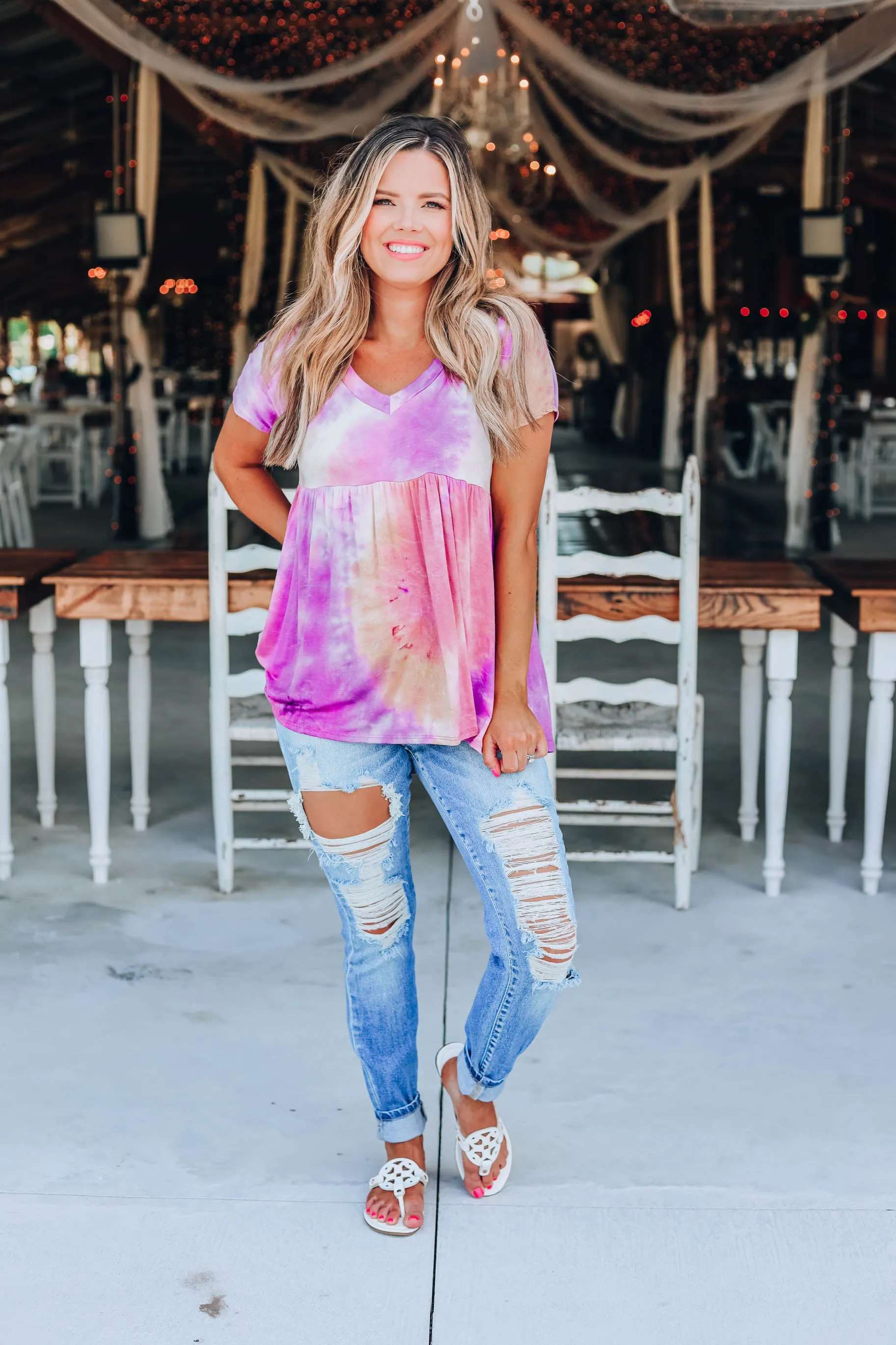 Tie Dye Craze Baby Doll Top