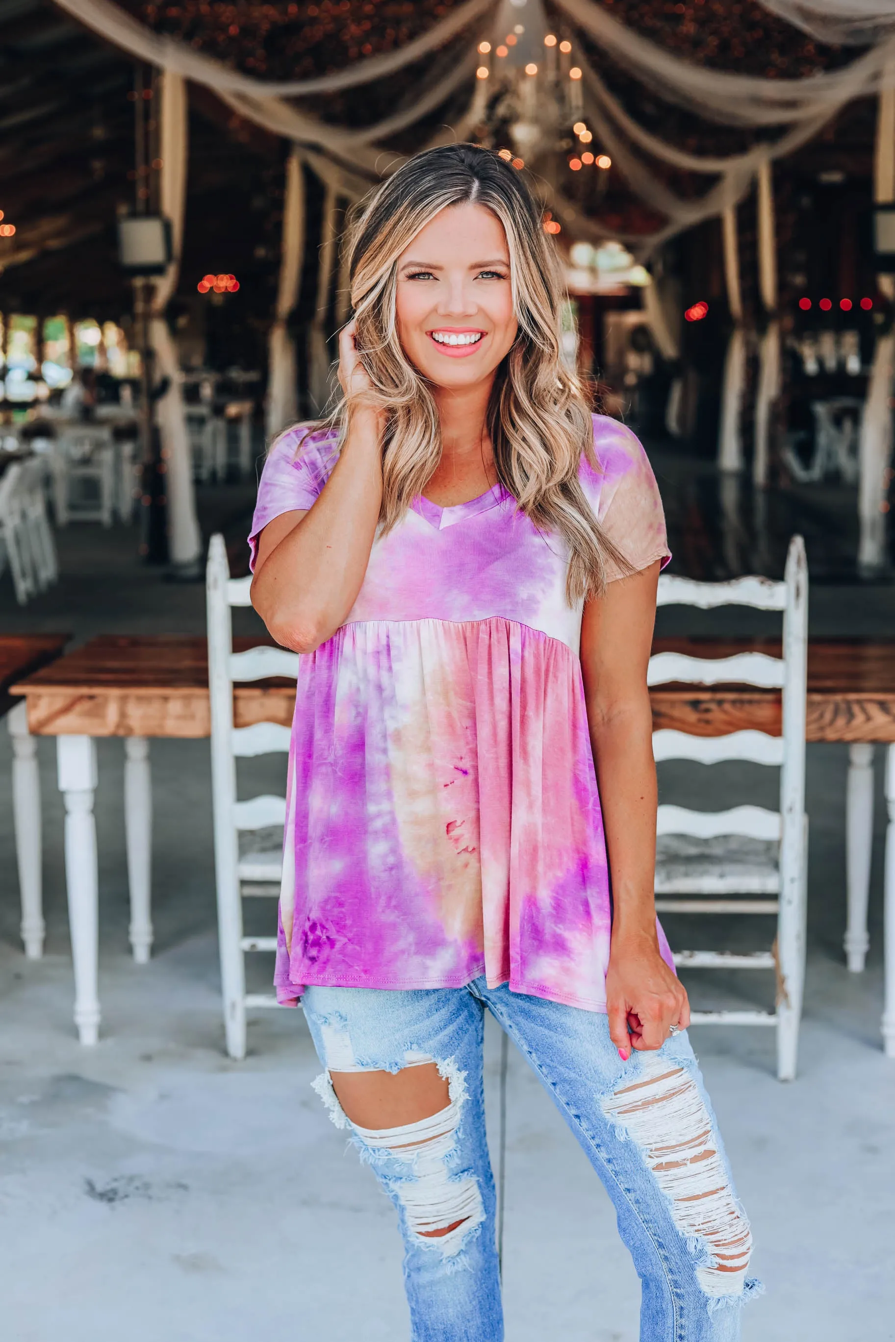 Tie Dye Craze Baby Doll Top