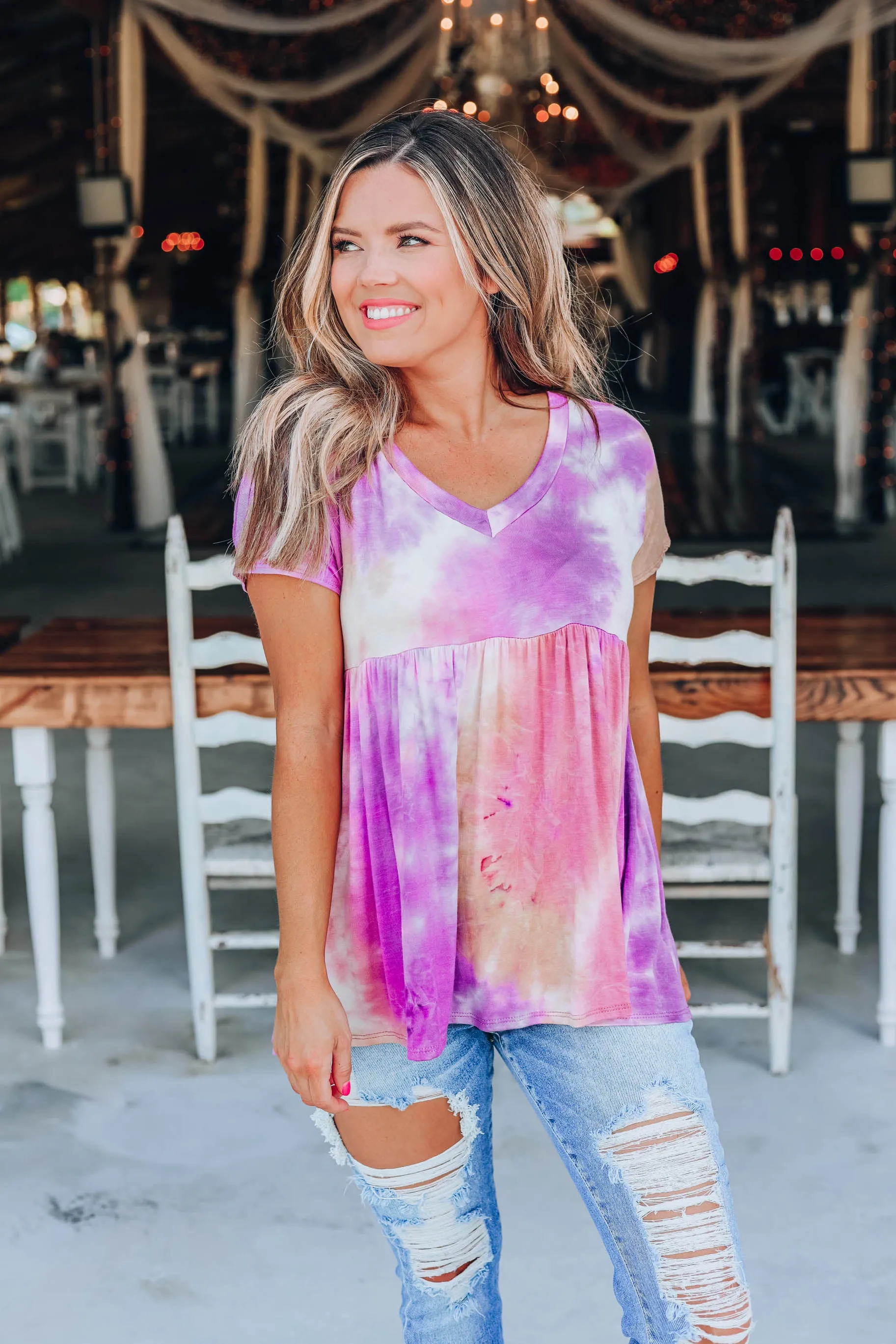 Tie Dye Craze Baby Doll Top