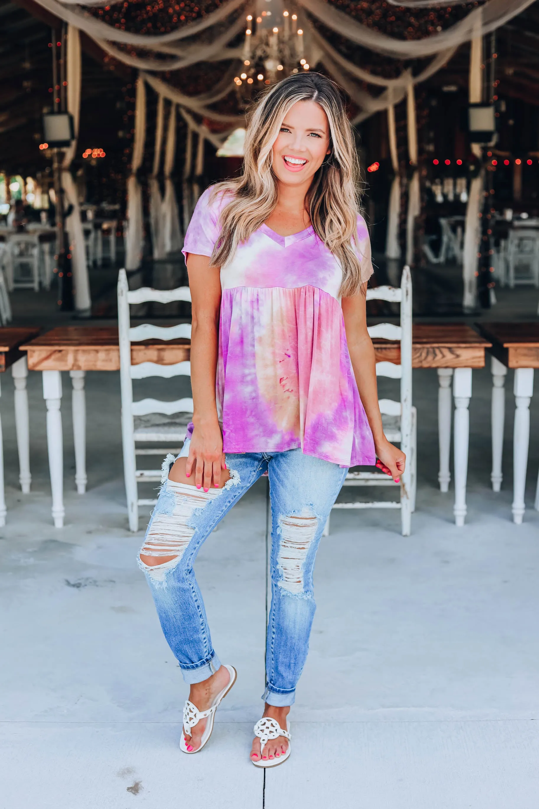 Tie Dye Craze Baby Doll Top