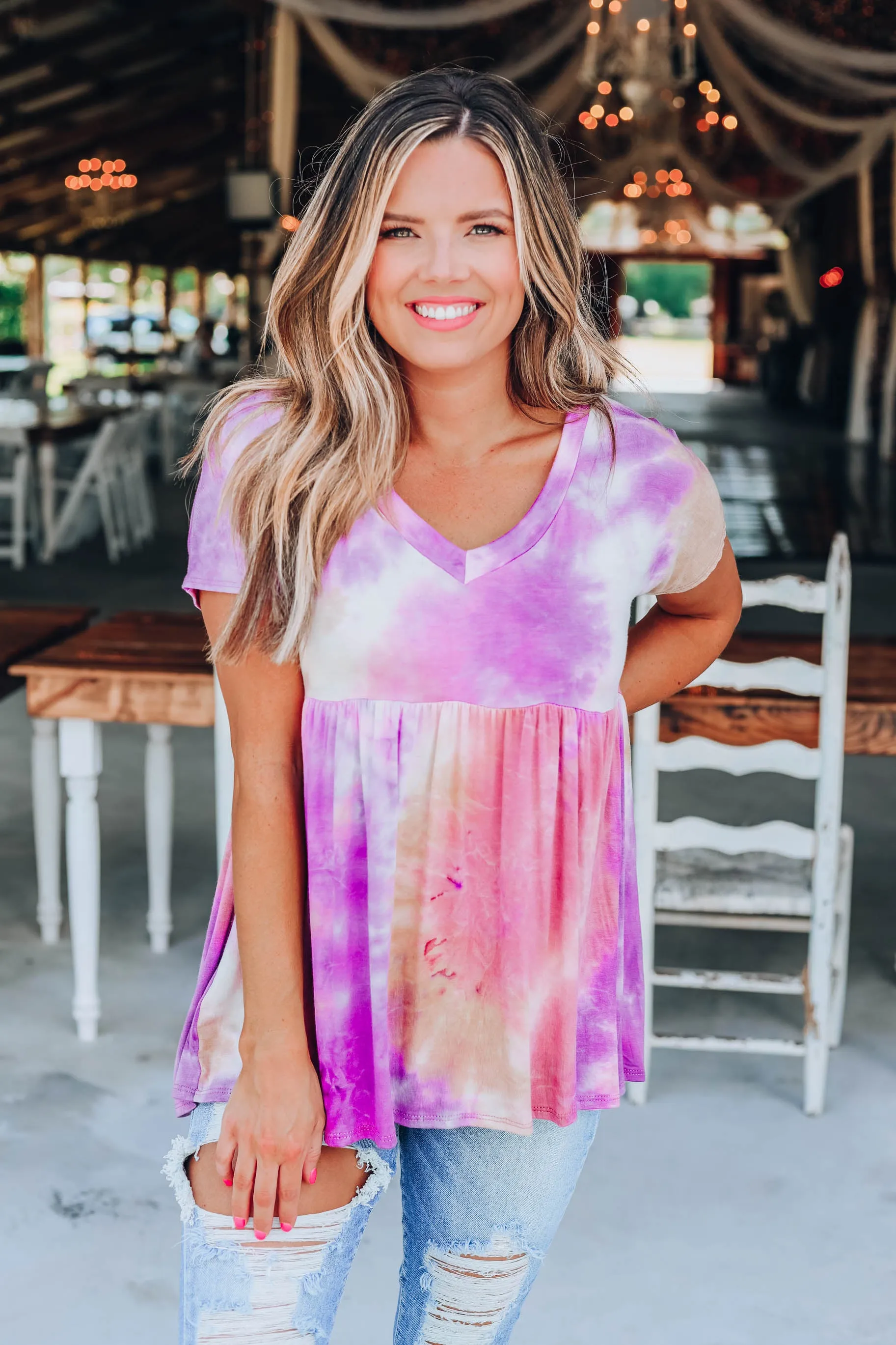 Tie Dye Craze Baby Doll Top