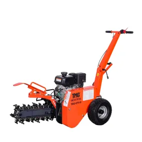 TMG Industrial 18” Kohler Powered Trenching Machine Trencher, 4” Trench Width, 18” Trench Depth, 7 HP Gasoline Engine, Auto-Feed Auger, TMG-GT418