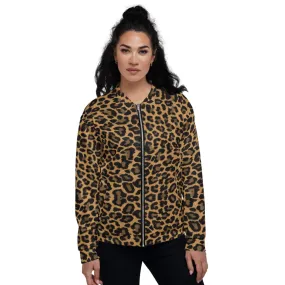 Unisex Bomber Jacket - Leopard - Women