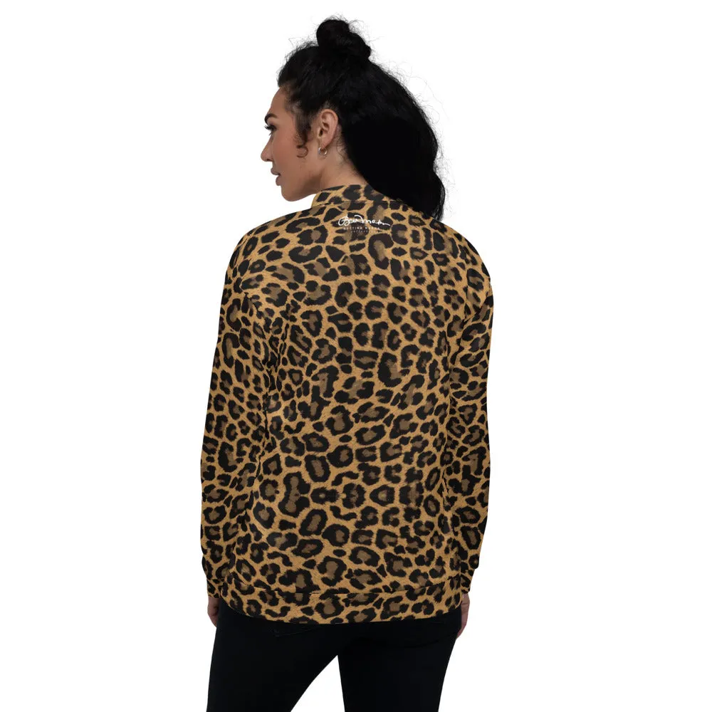 Unisex Bomber Jacket - Leopard - Women