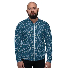 Unisex Bomber Jacket - Linear Sixties Floral - Men