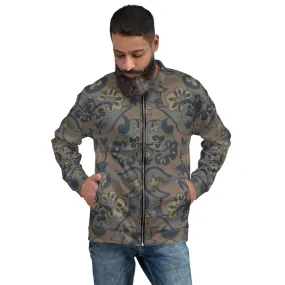 Unisex Bomber Jacket - Not Quite Paisley On Light Brown - Men