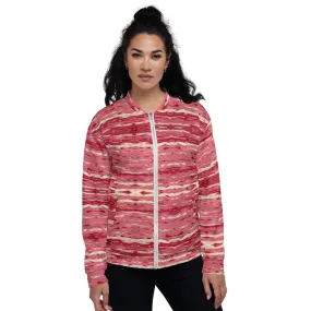 Unisex Bomber Jacket - Pink Camouflage Lava - Women