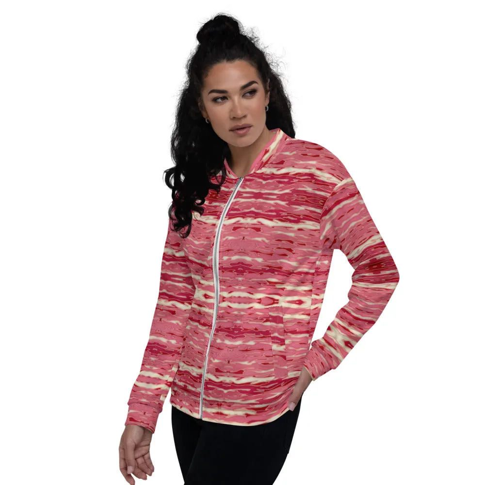 Unisex Bomber Jacket - Pink Camouflage Lava - Women