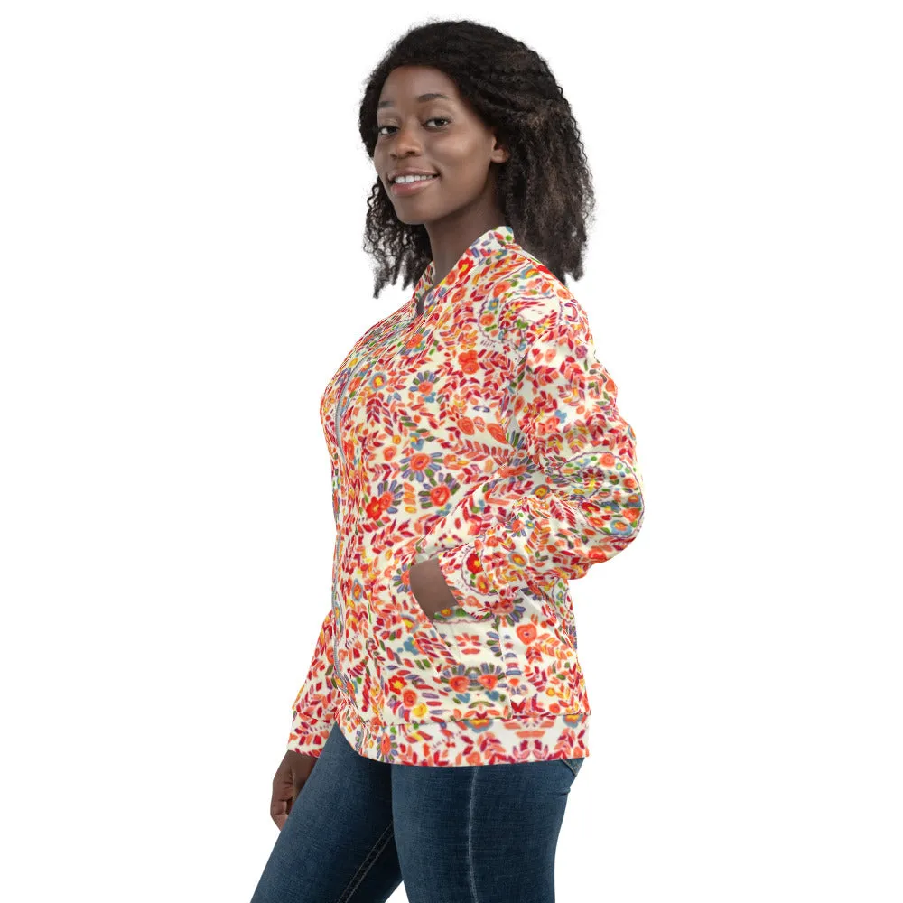 Unisex Bomber Jacket - Retro Paisley - Women