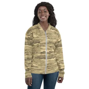 Unisex Bomber Jacket - Sand Lava Camouflage - Women