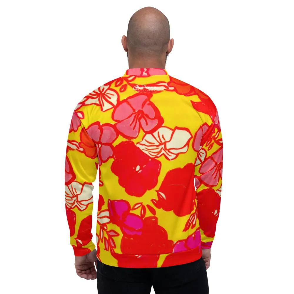 Unisex Bomber Jacket - Sixties Floral - Men