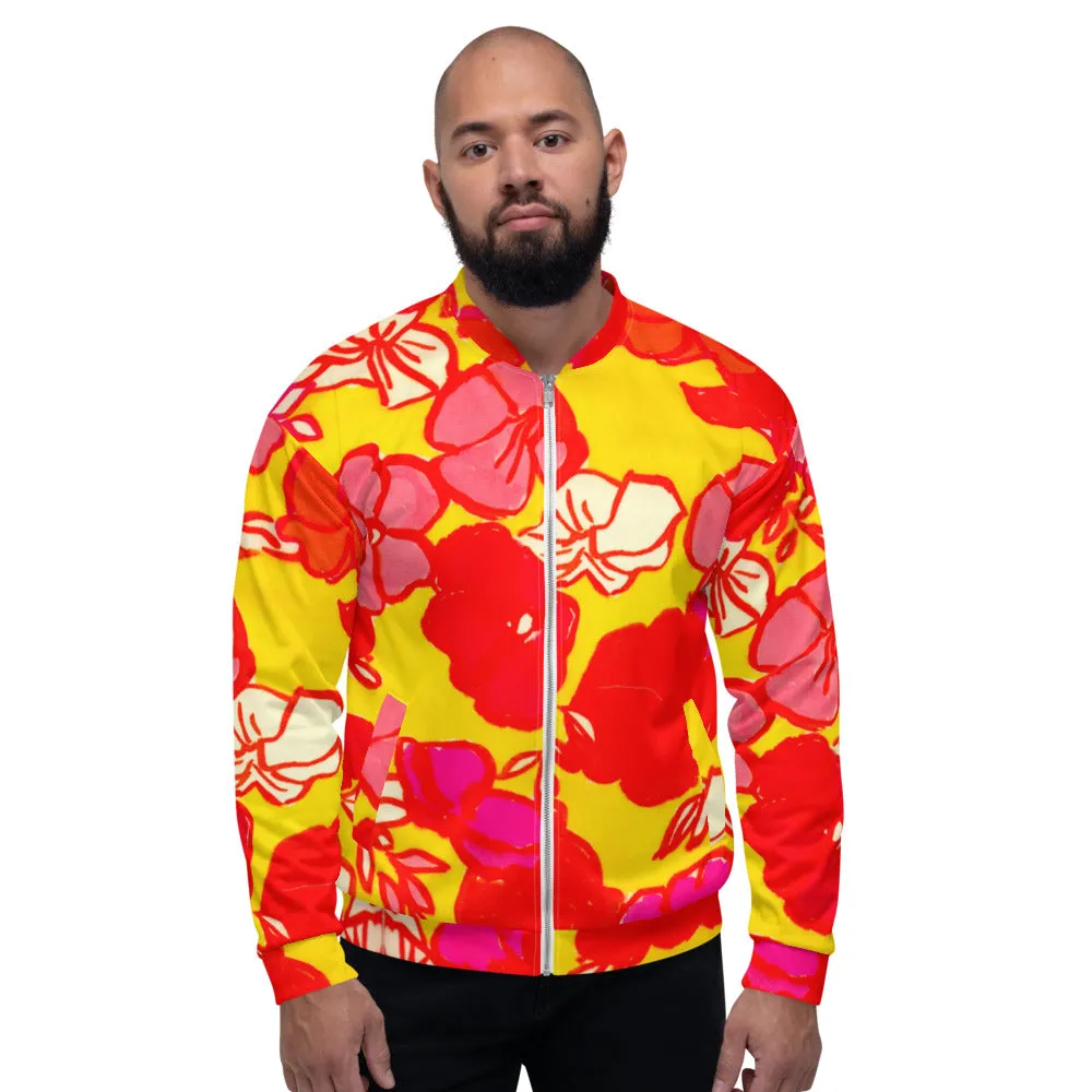 Unisex Bomber Jacket - Sixties Floral - Men