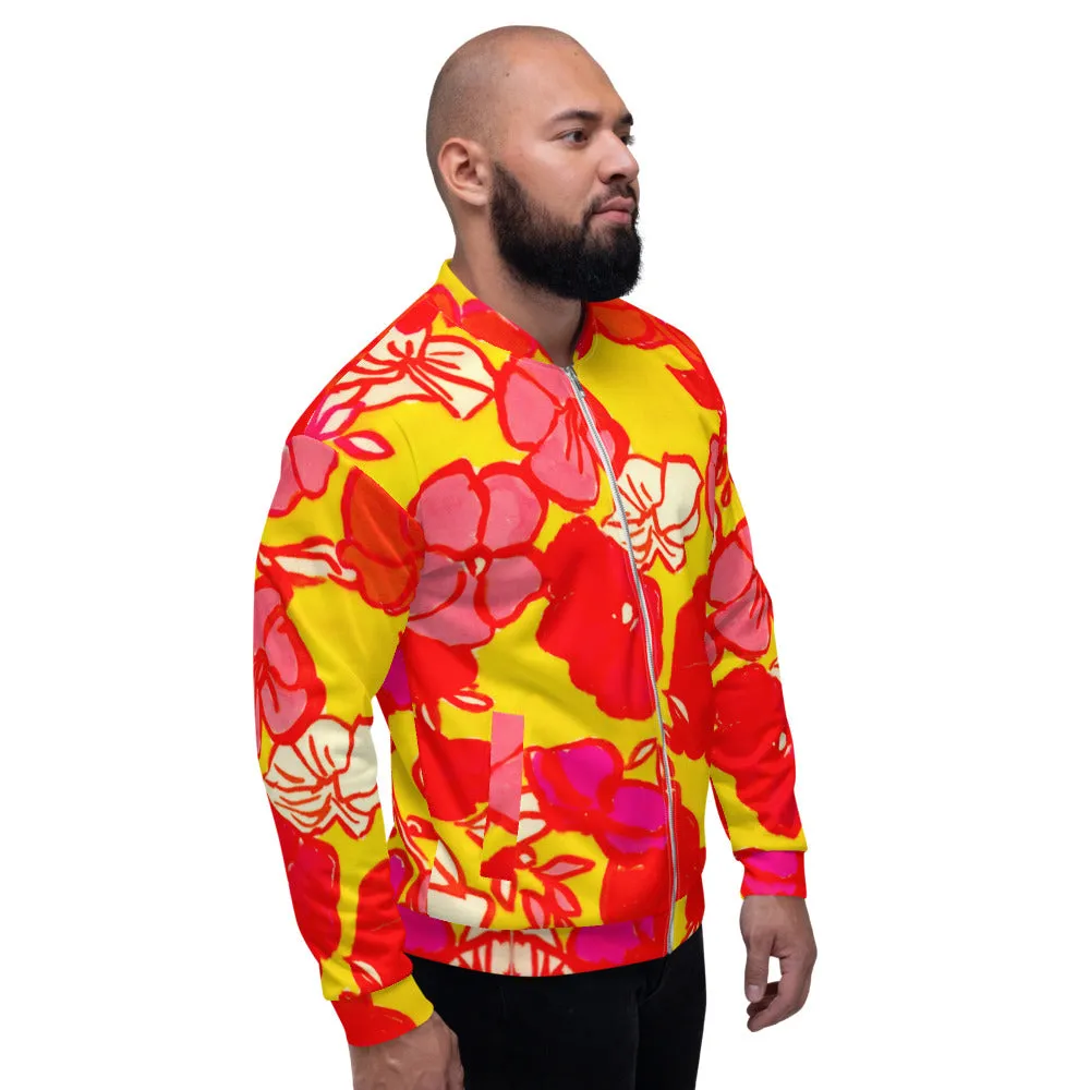 Unisex Bomber Jacket - Sixties Floral - Men