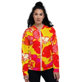 Unisex Bomber Jacket - Sixties Floral - Women