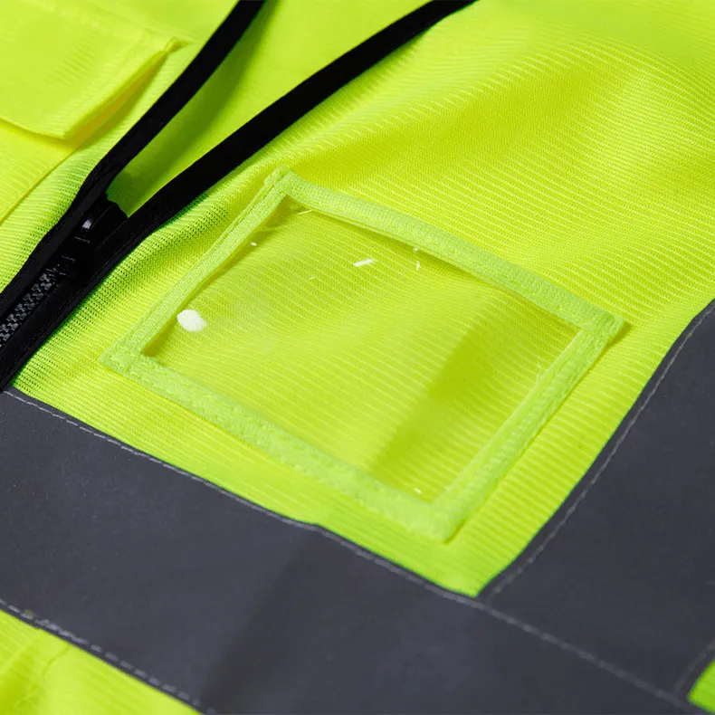 Unisex High Visibility Sleeveless Waistcoat with reflective stripes. Ideal for Security, Warehouse Workers, Cycling