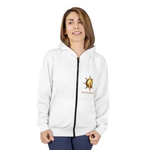 Unisex Zip Fleece Jacket Hoodie (White)