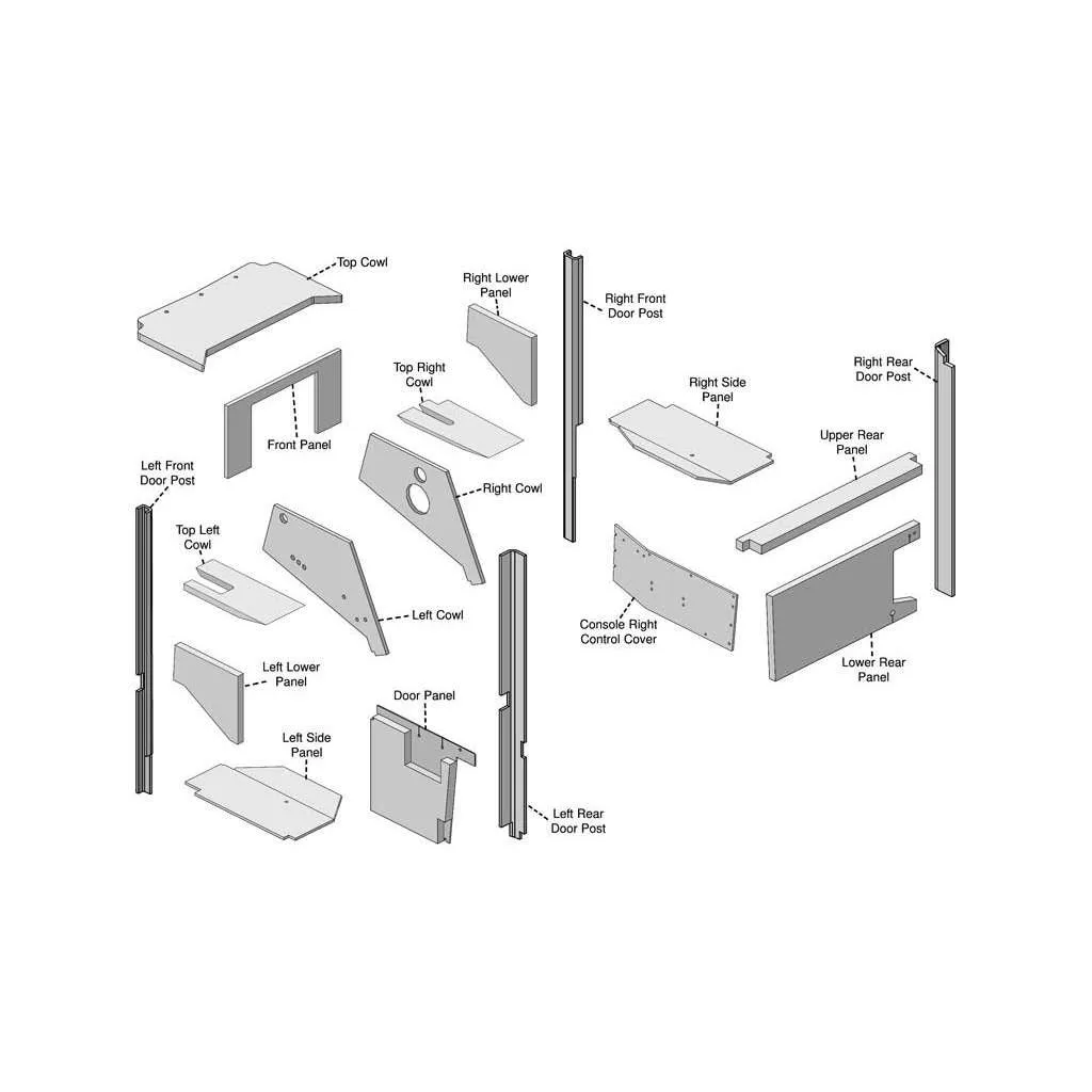 Versatile Series III Tractor Replacement Lower Cab Foam Kit - Black Vinyl