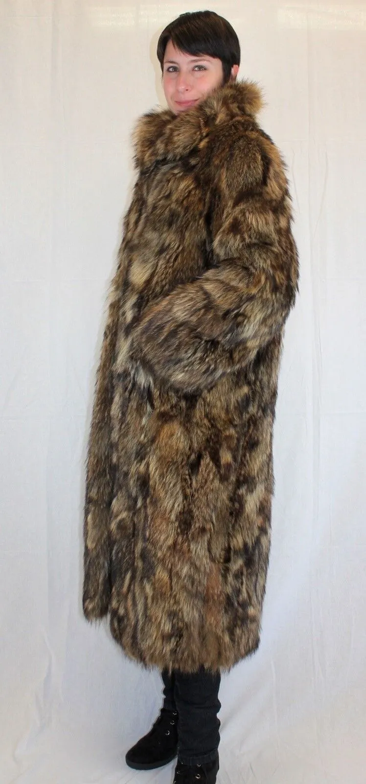 Vintage American Raccoon Fur Coat -M