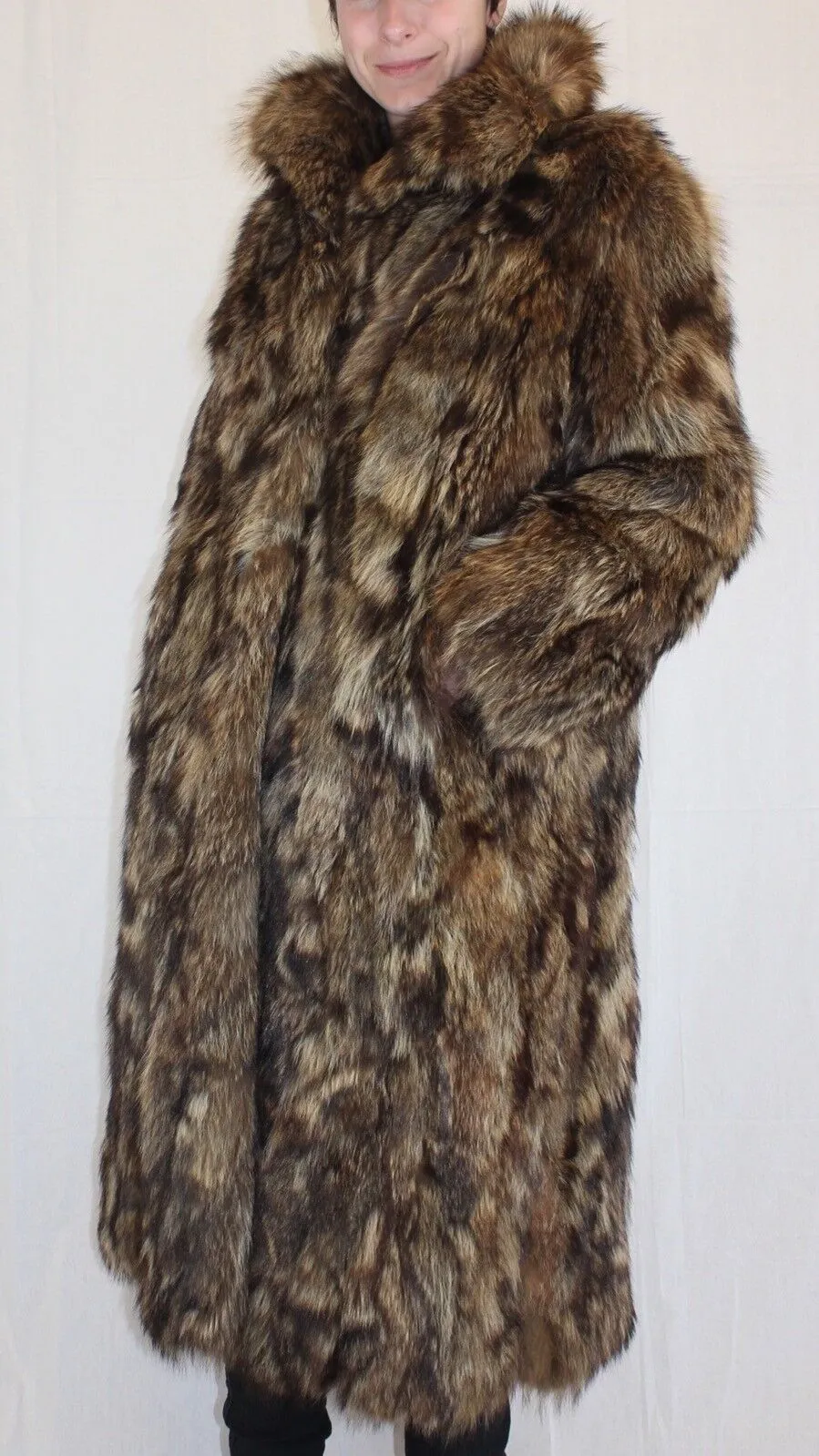 Vintage American Raccoon Fur Coat -M