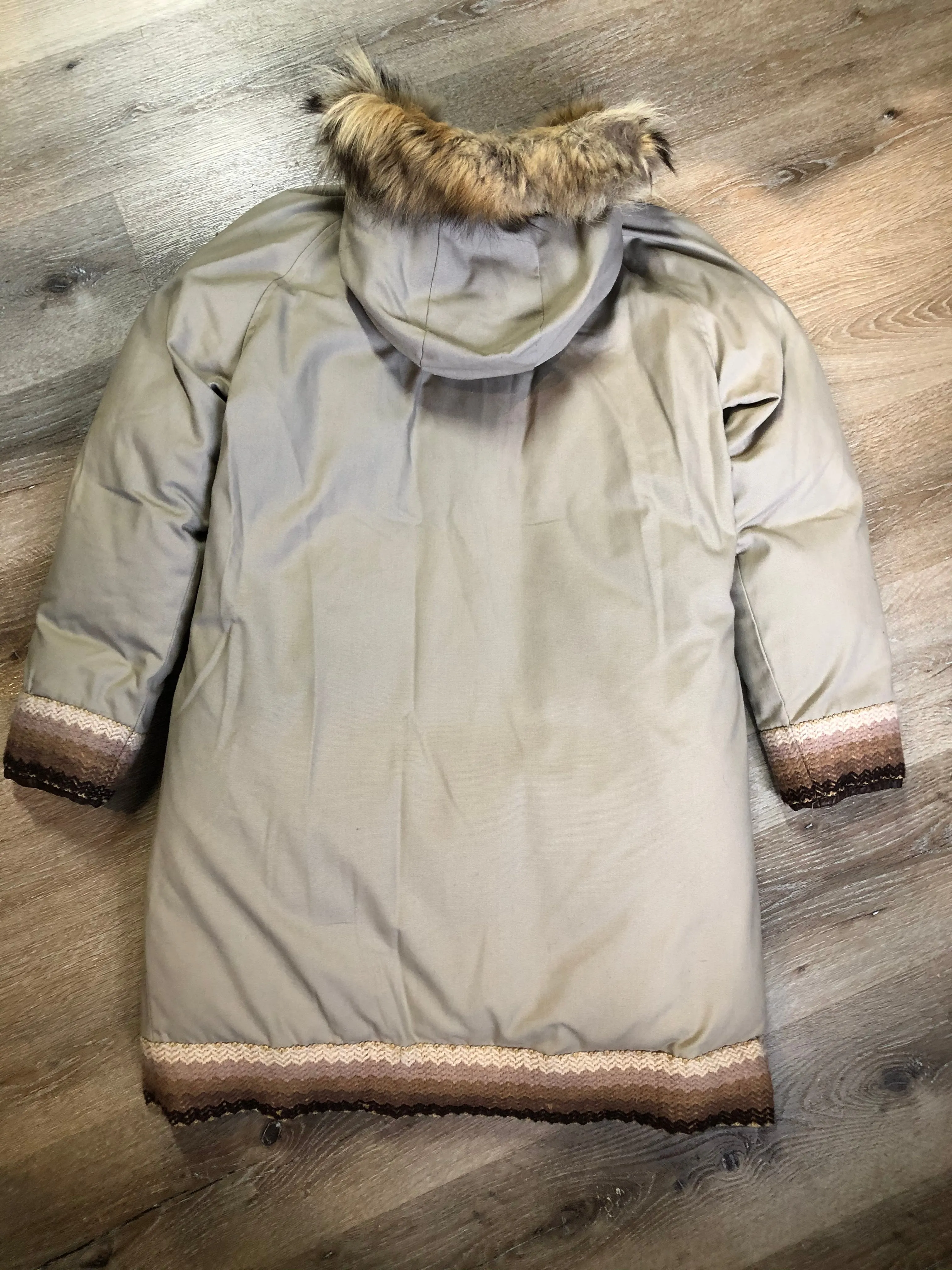 Vintage Rice Sportswear Beige Down-Filled Parka, Made in Canada SOLD