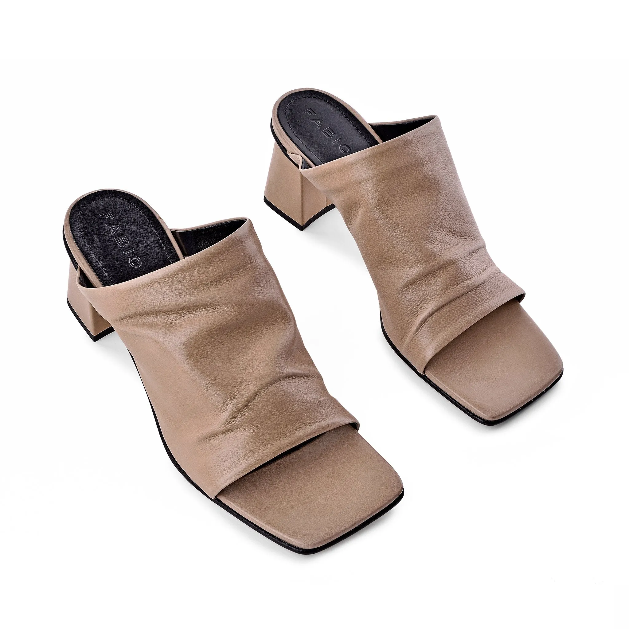 Virgi Taupe Leather Sandals